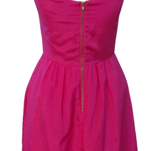 Vineyard Vines Pink Dobby Sleeveless Dress Silk Blend BARBIE size 0 - Picture 6 of 10